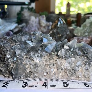 Calcite with Marcasite Crystal Cluster RARE FIND!!